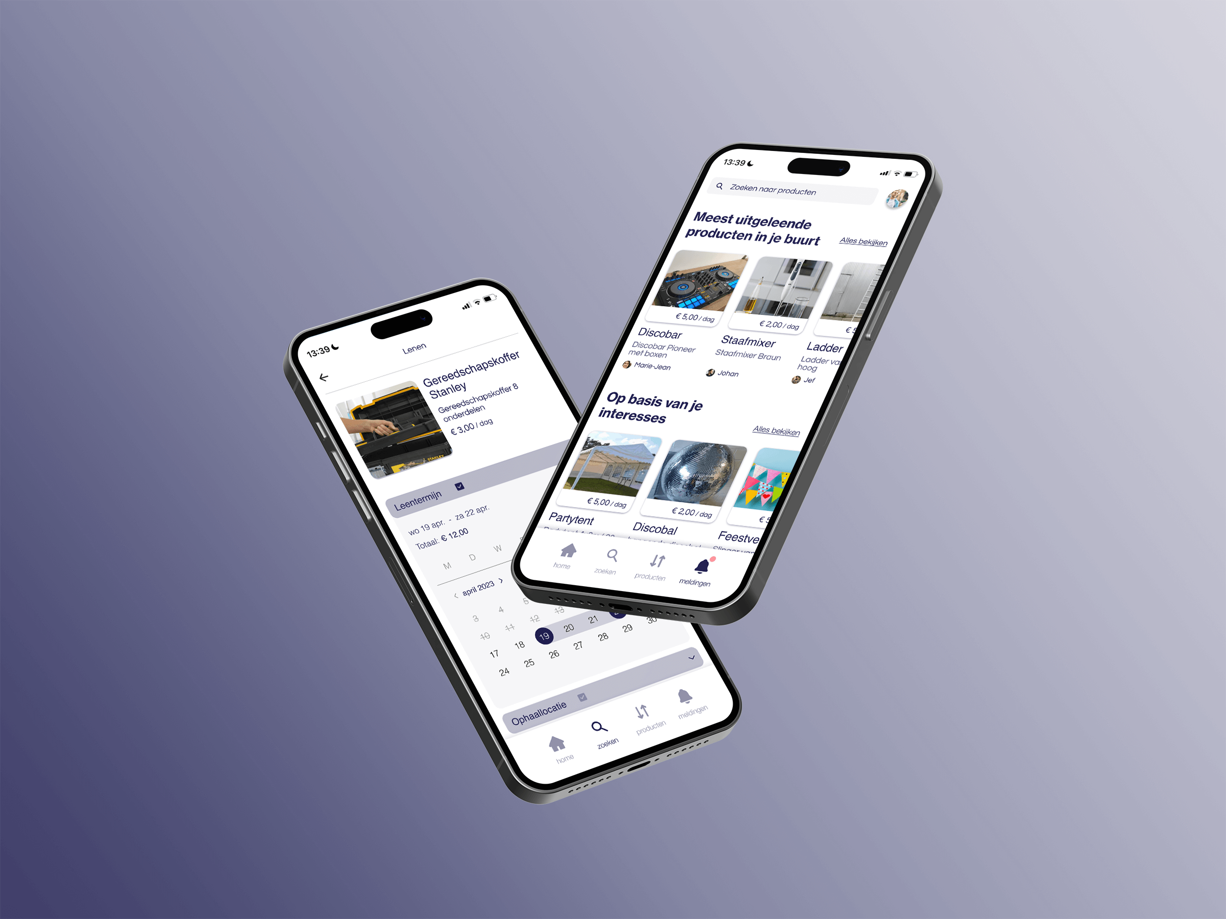 Schermen Box nexr door in mockup