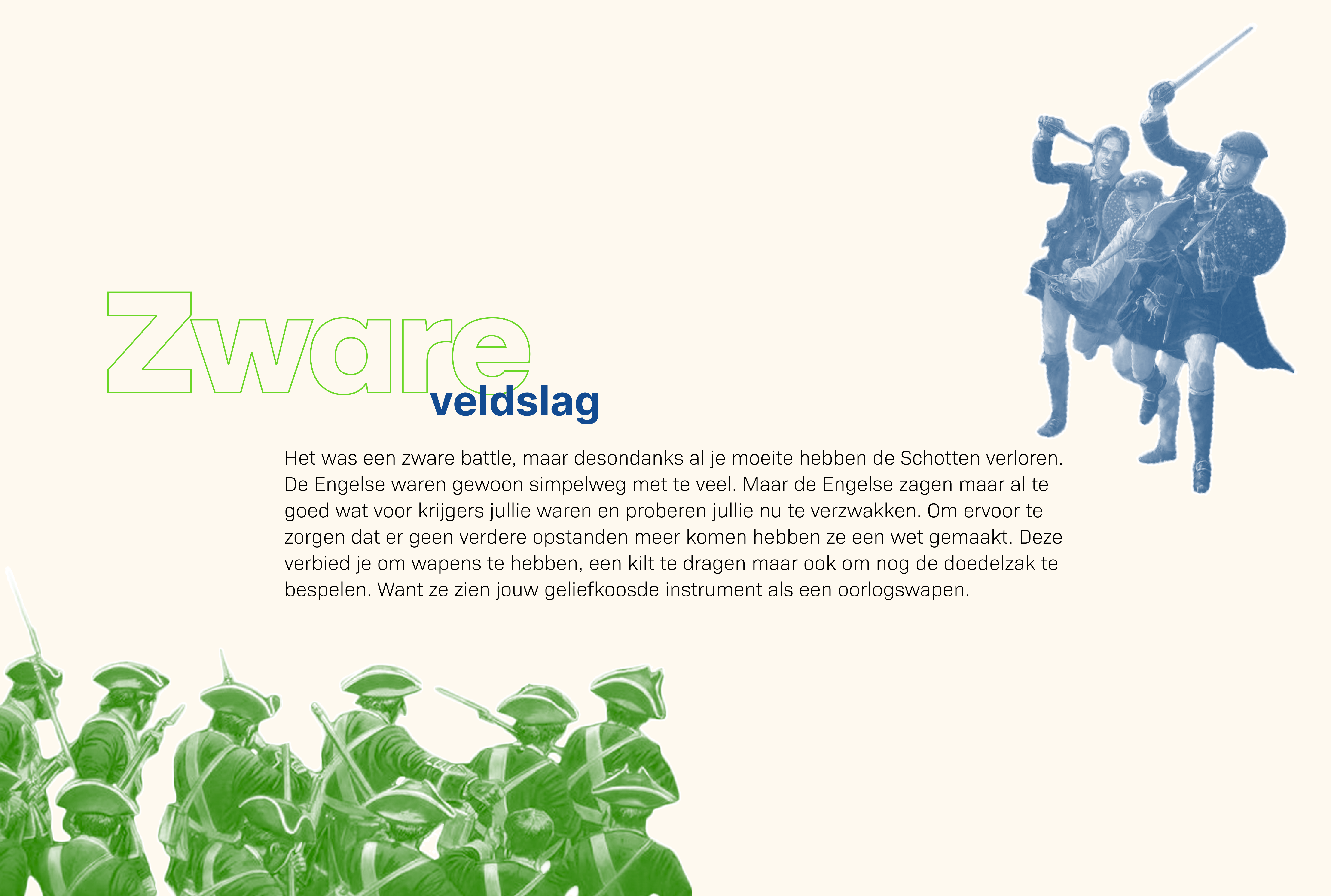 beeld zware veldslag, twee troepen die elkaar aanvallen