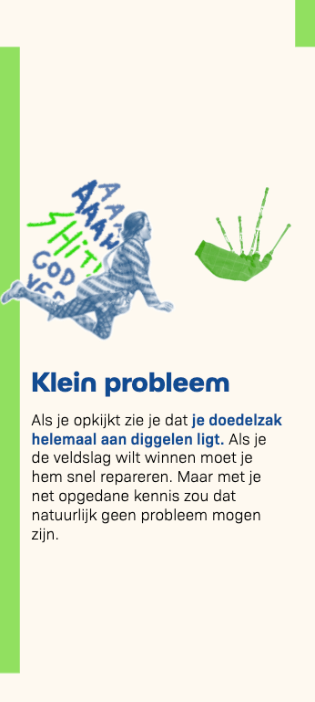 Beeld klein probleem, Schot die doedelzak laat vallen