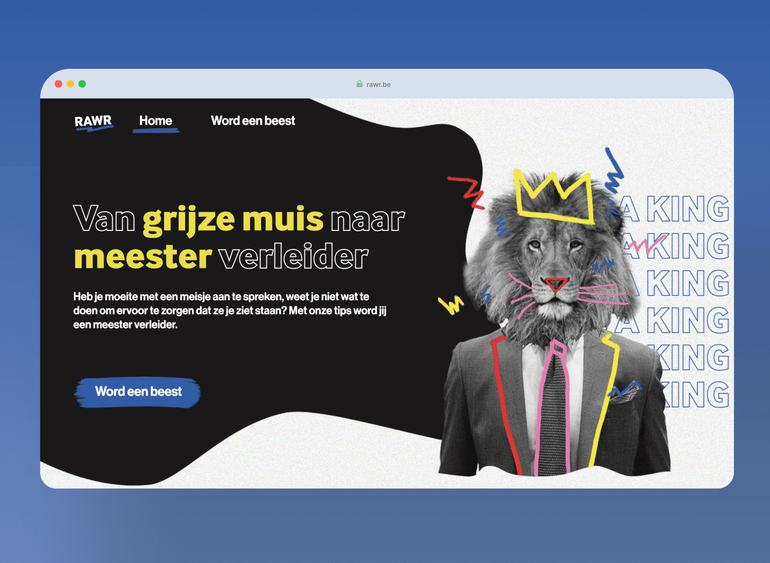 fmockup met headerbeel van Rawr!